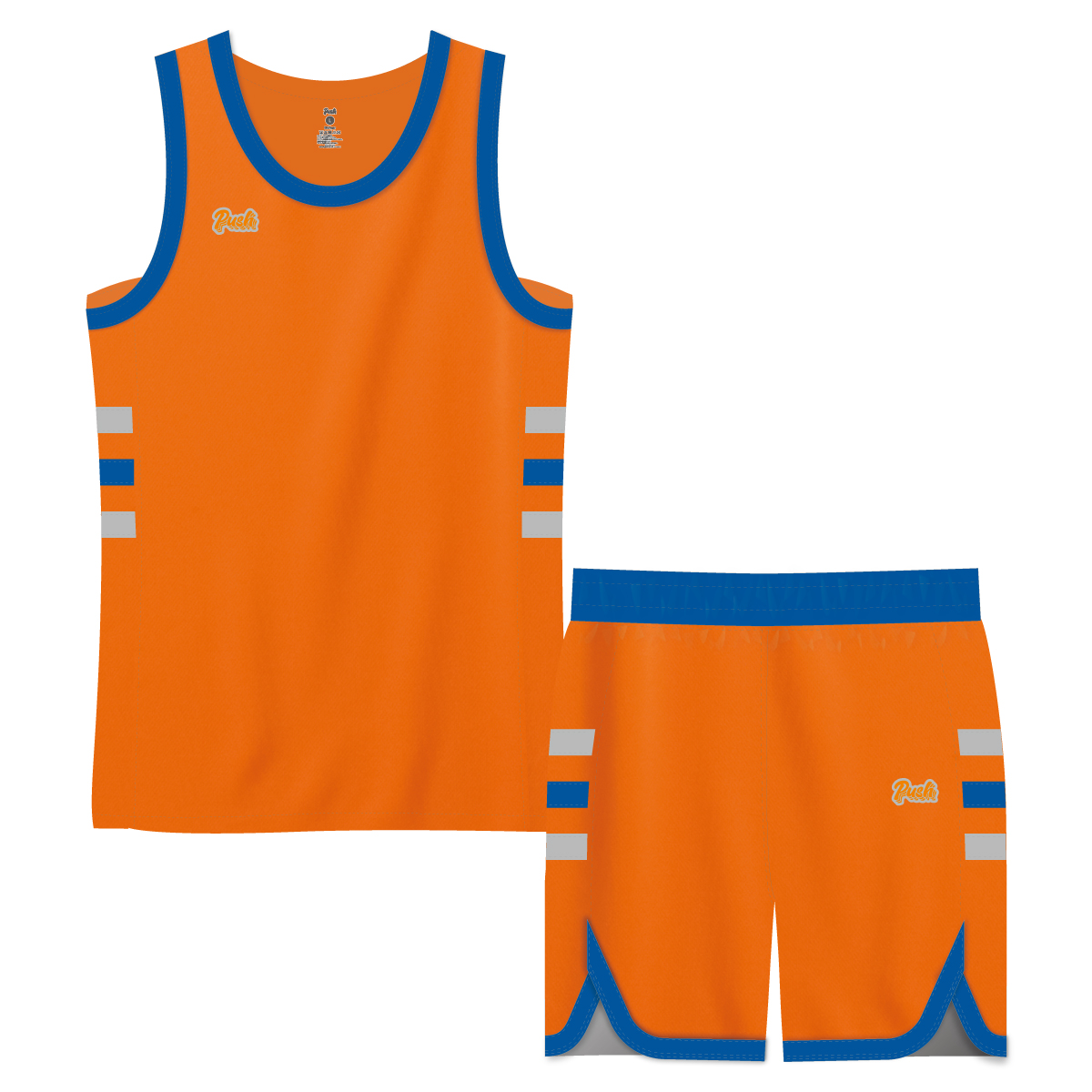 オレンジ/ロイヤルブルー/ライトグレー